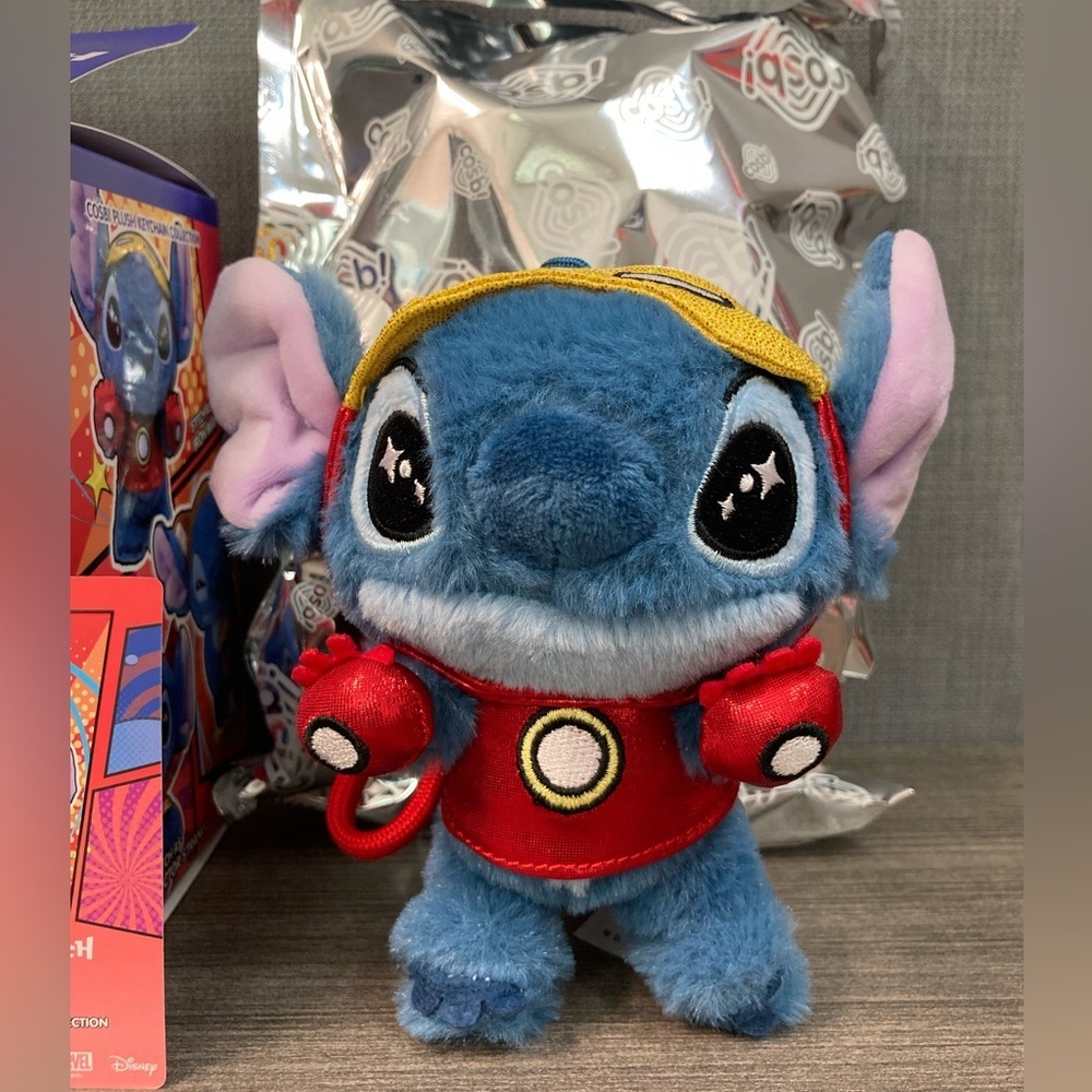 Disney Marvel Stitch Plush Keychain Blind Box- Confirmed Ironman